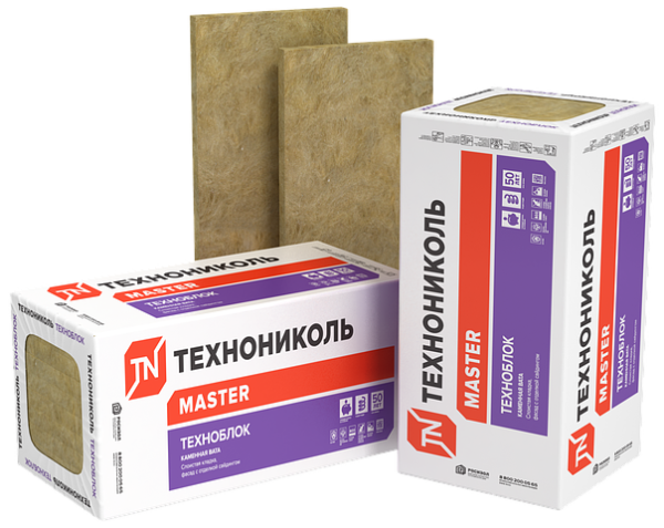 Техноблок Стандарт 50 мм 45 кг/м. куб (1200х600) базальтовий утеплювач, Техноніколь (5.76 м. кв. в упаковці)
