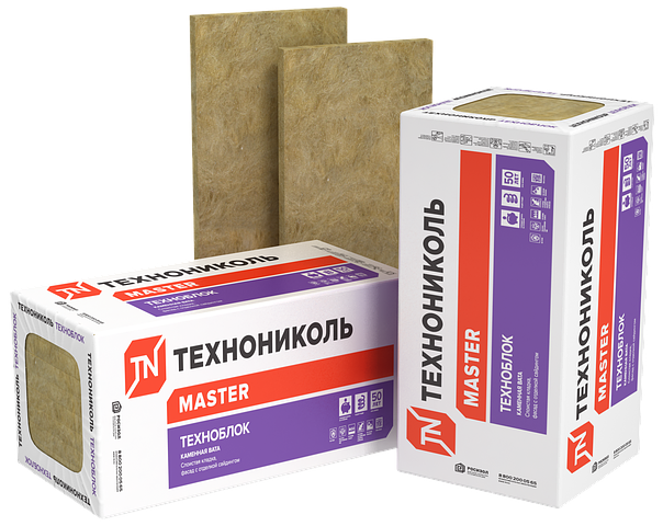 Техноблок Стандарт 50 мм 45 кг/м. куб (1200х600) базальтовий утеплювач, Техноніколь (5.76 м. кв. в упаковці)