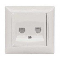  Розетка телефонна 1-а біла 561013 CARMEN, Viko (Віко)