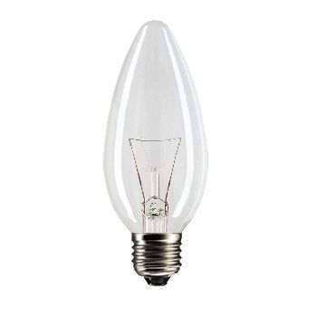 Лампа В-35 свічка прозора 60W Е14, PHILIPS (Філіпс)