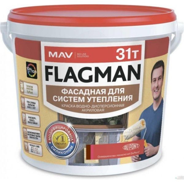  Фарба фасадна силіконова, 5л (7,0 кг) MAV FLAGMAN 31т (МАВ ФЛАГМАН 31т)