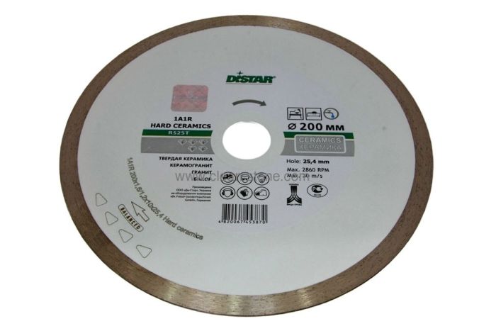  Коло алмазне відрізне 1A1R 250x1,6/1,2x10x25,4 Distar Hard ceramics (Дістар Хард Керамік)