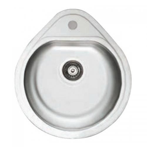 Мийка кругла врізна крапля ТМ Cristal 7115 Polish (500х440х180), ТМ Cristal (Кристал)