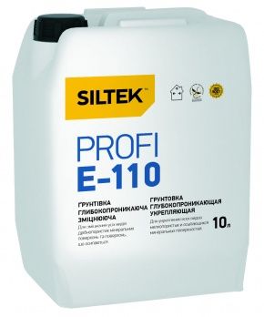 Грунтовка E-110 Profi глибокого проникнення (зміцнююча), 10л Siltek (Сілтек)