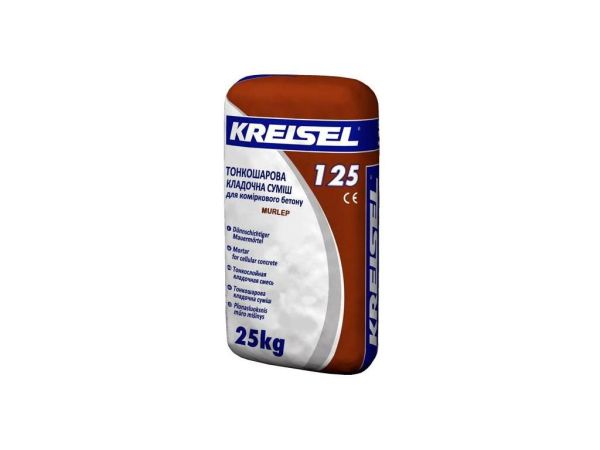 Розчин для укладання пористого бетону Kreisel 125 (Крайзель 125), 25кг
